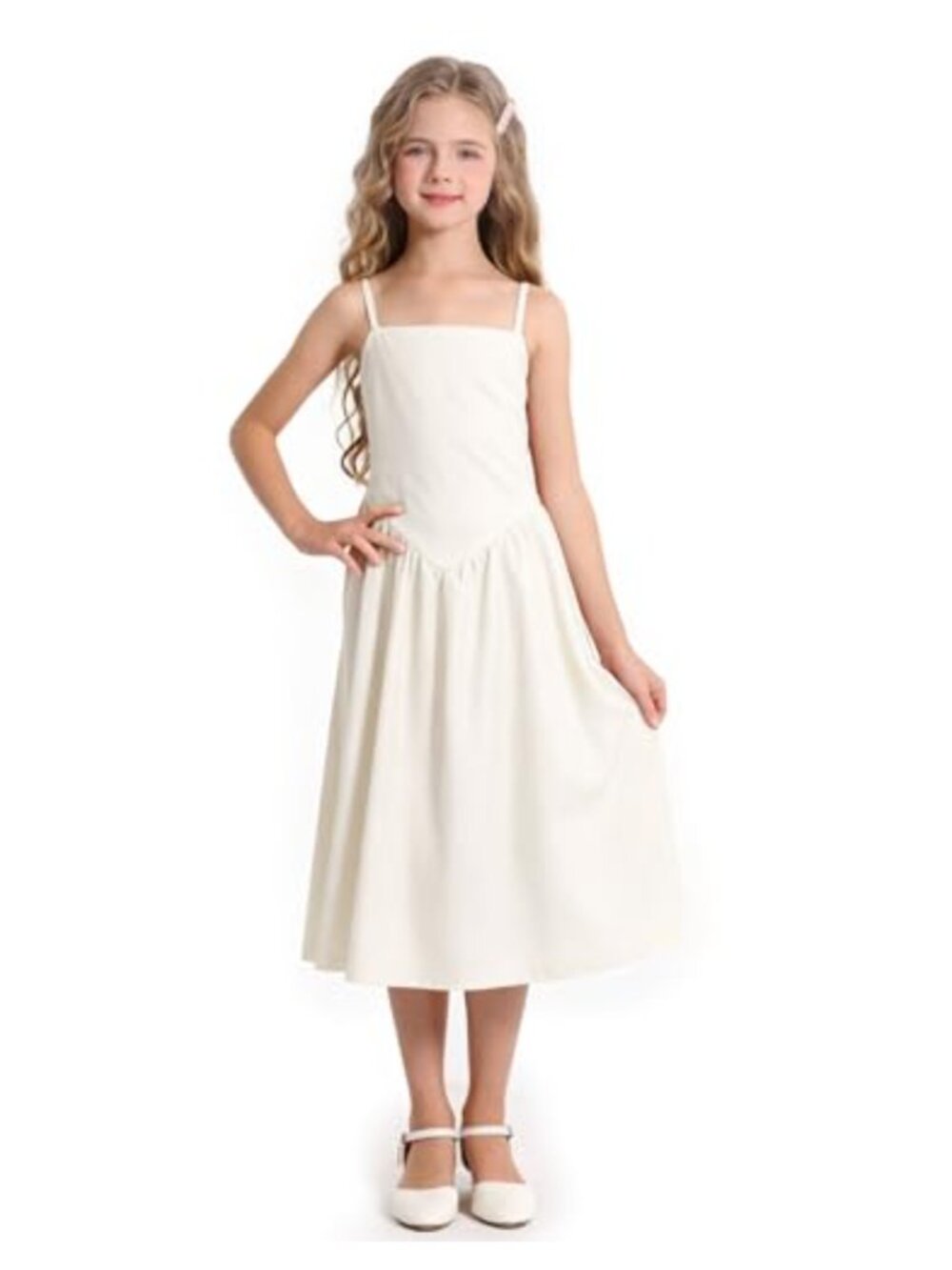 Girls Floral Sleeveless Smocked A-line Sundress